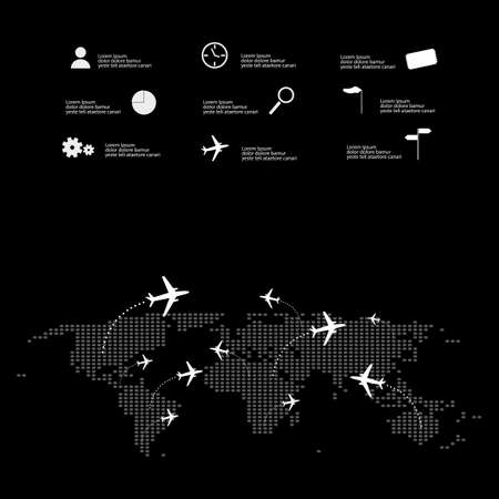 Airport information panel - vectorのイラスト素材