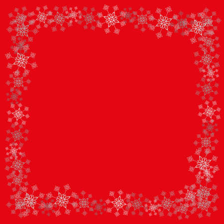 snowflakes frame with place for your contentのイラスト素材