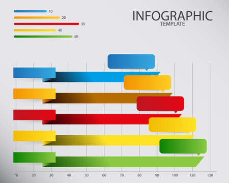 infographic charts template vector graphicのイラスト素材