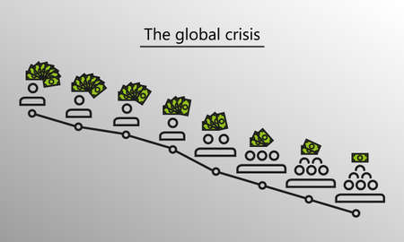 the global crisis vector graphicのイラスト素材