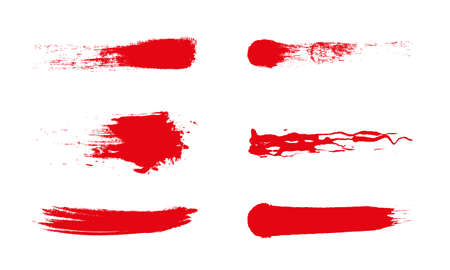 red color brushes setのイラスト素材