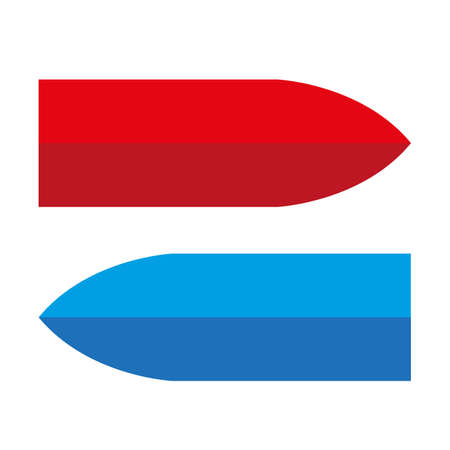 Two color arrows on white backgroundのイラスト素材