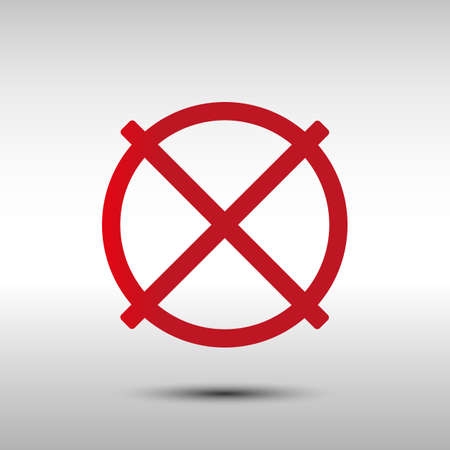 Prohibition sign for web with shadow on gray backgroundのイラスト素材