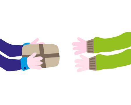 Package delivery, drawing vector graphicsのイラスト素材