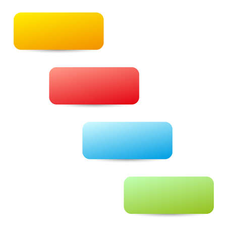 Color simple web icons with shadow on white backgroundのイラスト素材