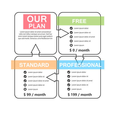 Vector Product and Services Template, simple line style design for your businessのイラスト素材