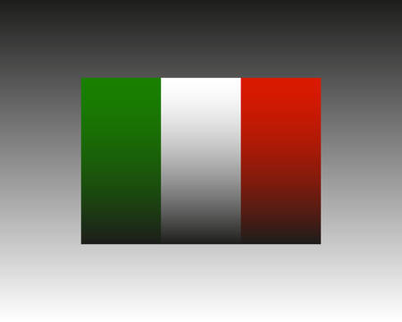 Italian flag on black and white background - vector illustrationのイラスト素材