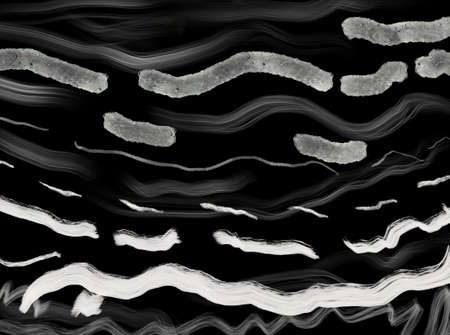 Black and white abstract watercolor background. Hand-drawn illustration.