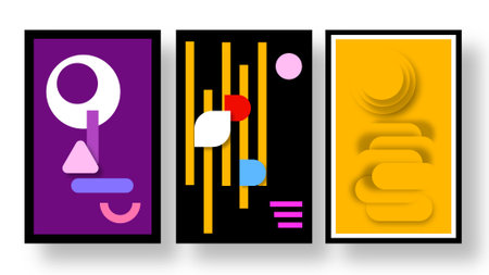 Abstract background with geometric elements. Minimal design. Vector illustration.の写真素材