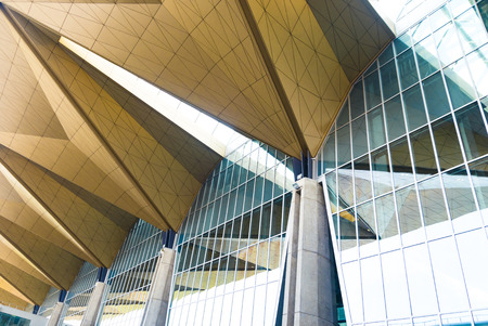 Modern Architectural Skylight Structure from Indoor a Buildingのeditorial素材
