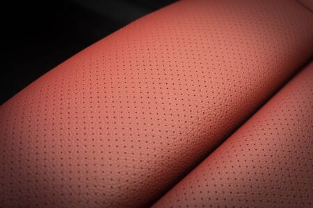 Modern sport car  red leather interiorの写真素材