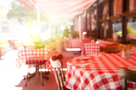 Blurred cafe with soft  morning sun lightの写真素材