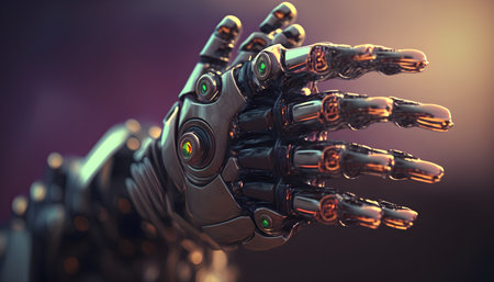 Robot hand. 3D illustration. 3D CG. High resolution.