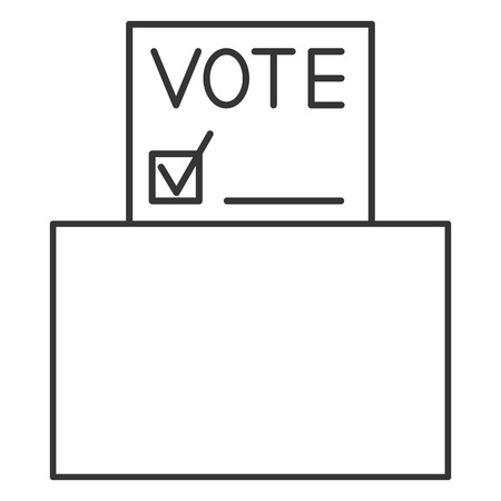 Voting forms. Page for vote icon with box.のイラスト素材