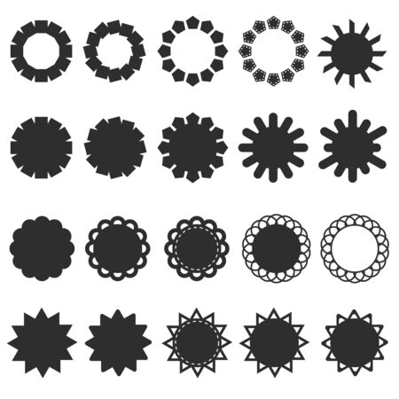 Vector set label and tag silhouette stikerのイラスト素材
