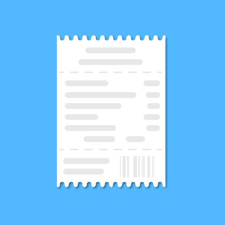 vector flat receipt. Bill isolatedの写真素材