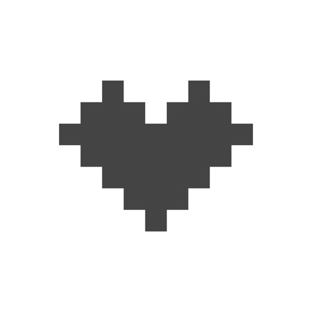 Pixel heart retro game iconのイラスト素材
