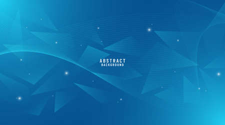 Abstract blue background with lines. Polygon overlap concept. Vector abstract, science, futuristic, energy technology concept. Vector illustration design for presentation, banner, cover, web, flyer, card, poster, slideのイラスト素材