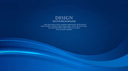 Modern blue gradient abstract background vector illustration. Curves and lines use for banner, cover, poster, presentation, design with space for text. Simple designのイラスト素材