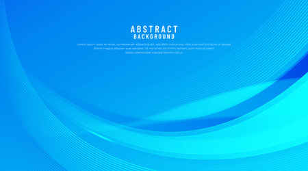 Abstract blue vector background with wave lines effect. Graphic design element, futuristic stripe line pattern. Can be used for advertising, presentation, posters, flyer, cover, advertising, banner. Vector illustrationのイラスト素材
