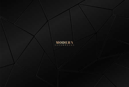 Modern abstract vector elegant grey and black polygonal pattern background. Backdrop design elegant with geometric simple for booklet, wallpaper, texture, poster, presentation, banner, cover. Vector illustrationのイラスト素材