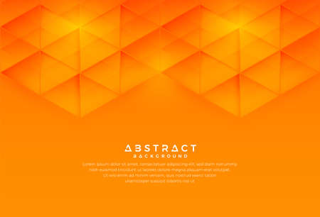 Vector abstract background orange geometric shape technology digital. Minimal and modern bright graphic design concept. Space for your text. Suit for cover, poster, banner, brochure, ad, web. Vector illustrationのイラスト素材