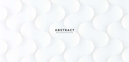 Abstract grey and white gradient circle geometric texture. Modern simple geometric vector design. White circles with drop shadows. Elegant transparency geometry layers element on white background. Vector illustrationのイラスト素材