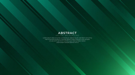 Abstract green gradient dynamic lines background. Modern simple geometric shapes composition. Minimal shine geometry texture creative design. Suit for poster, cover, banner, brochure, flyer. Vector illustrationのイラスト素材