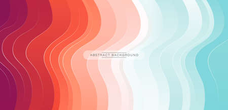 Abstract dynamic gradient wave pattern background. Modern simple wave shape graphic element. Bright colorful liquid texture design. Suit for wallpaper, advertising, presentation. Vector illustrationのイラスト素材
