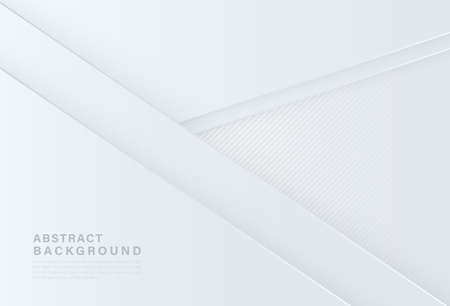 Abstract elegant white paper layers background. Modern luxury geometric shape vector element with shadow. Trendy simple graphic design. Suit for poster, brochure, presentation, website, flyer, businessのイラスト素材