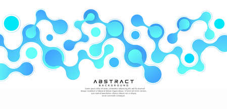 Abstract bright blue gradient background with connecting dots and lines. Network technology connection communication graphic concept. Modern simple geometric shape creative designのイラスト素材