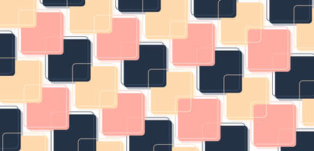 Modern abstract square geometric background. Corner rounded square shape element. Trendy simple...