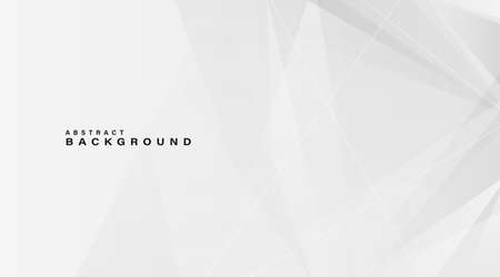 Abstract white and gray gradient triangles pattern background. Modern simple geometric texture creative design with space for your text. Suit for poster, cover, banner, flyer, brochure, websiteのイラスト素材