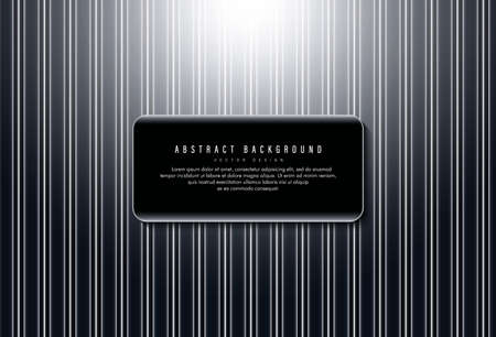 Abstract dark vertical stripes background with light effect. Elegant glowing lines pattern. Modern futuristic banner template design with copy space. Vector illustrationのイラスト素材