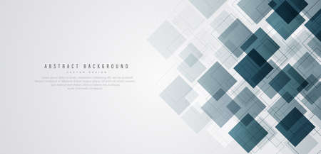 Abstract geometric square shape vector background. Modern futuristic squares geometric overlap layer pattern. Minimal geometric. Space for your text. Suit for website, brochure, banner, posterのイラスト素材