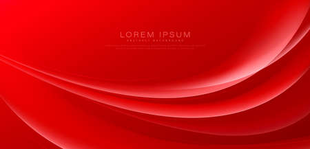 Abstract elegant red gradient curve shapes background. Modern bright red dynamic curve. Suit for banner, cover, poster, brochure, card, flyer, presentation, business, website. Vector illustrationのイラスト素材