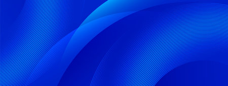 Blue abstract background. Modern blue gradient circle lines pattern. Minimal geometric. Dynamic...