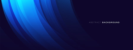 Blue abstract curve background. Glowing shape design elements. Modern futuristic graphic. Suit for poster, banner, brochure, corporate, business, cover, website, flyer. Vector illustrationのイラスト素材
