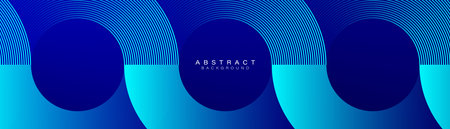 Abstract blue background. Blue gradient circle elements. Minimal geometric design. Modern futuristic graphic. Suit for presentation, brochure, poster, cover, website, banner, wallpaperのイラスト素材