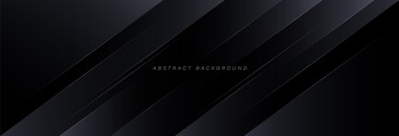Abstract elegant dark gradient diagonal background with shiny lines. Dynamic shapes composition. Modern luxury black geometric shape design. Vector illustrationのイラスト素材