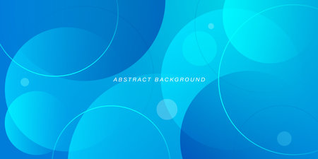 Abstract blue geometric shapes background. Simple circle shape design. Minimal geometric. Modern graphic elements. Suit for banner, flyer, brochure, poster, cover, website, corporate, businessのイラスト素材