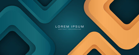 Modern abstract background with geometric shapes. Rounded square shape element. Banner template design with space for your text. Suit for brochure, business, cover, card, invitation, flyer, posterのイラスト素材