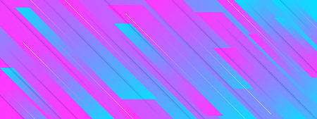 Abstract pink and blue gradient geometric shapes background with shadow. Modern simple diagonal rectangle shapes design. Minimal geometric. Suit for poster, banner, brochure, flyer, cover, websiteのイラスト素材