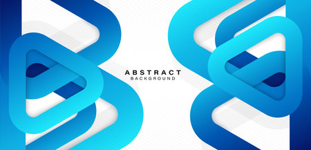 Abstract blue gradient geometric background. Modern blue rounded triangle shape composition. Minimal geometric design. Suit for banner, poster, flyer, cover, brochure, business, website, backdropのイラスト素材