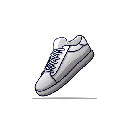 white shoes sneakers vector cartoonのイラスト素材