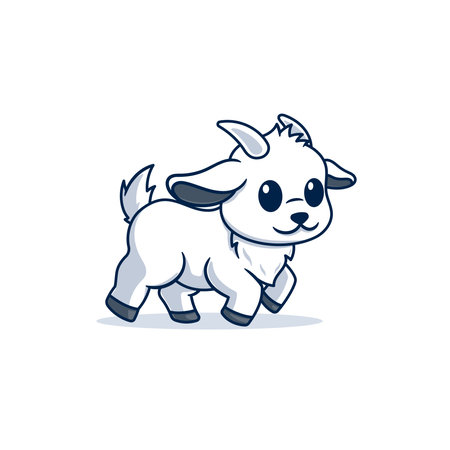 Little Goat Cute Cartoonのイラスト素材