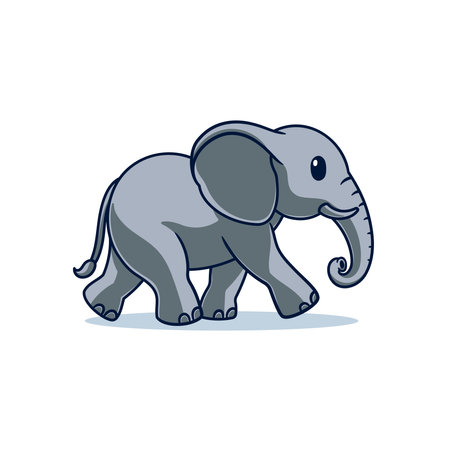 Little Elephant Cute Cartoonのイラスト素材