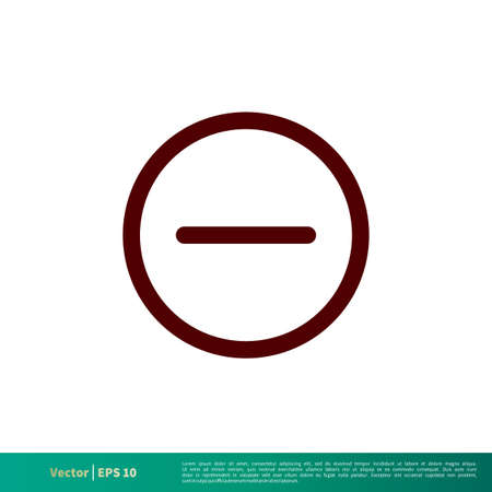 Minus Icon Vector Logo Templateのイラスト素材