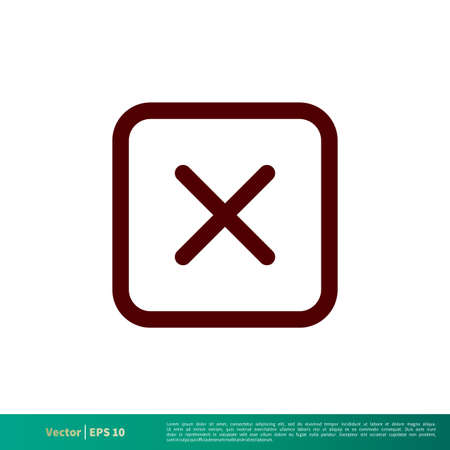 Decline Icon Vector Logo Templateのイラスト素材