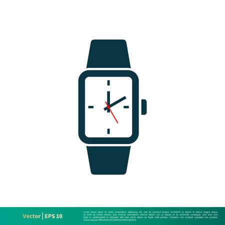 Watch Icon Vector Logo Templateのイラスト素材